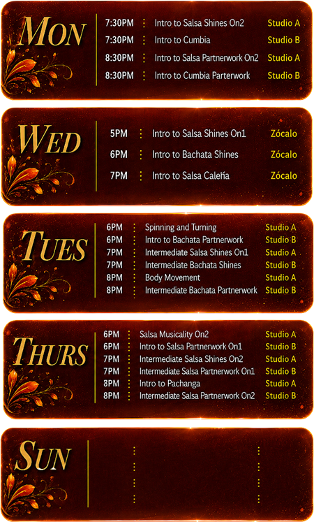 Salsabrositas schedule